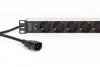 Digitus Listwa zasilająca PDU Rack 19 z bezpiecznikiem przeciążeniowym, 9 gniazd Schuko CEE 7/3 (45°), kabel 2m wtyk IEC C